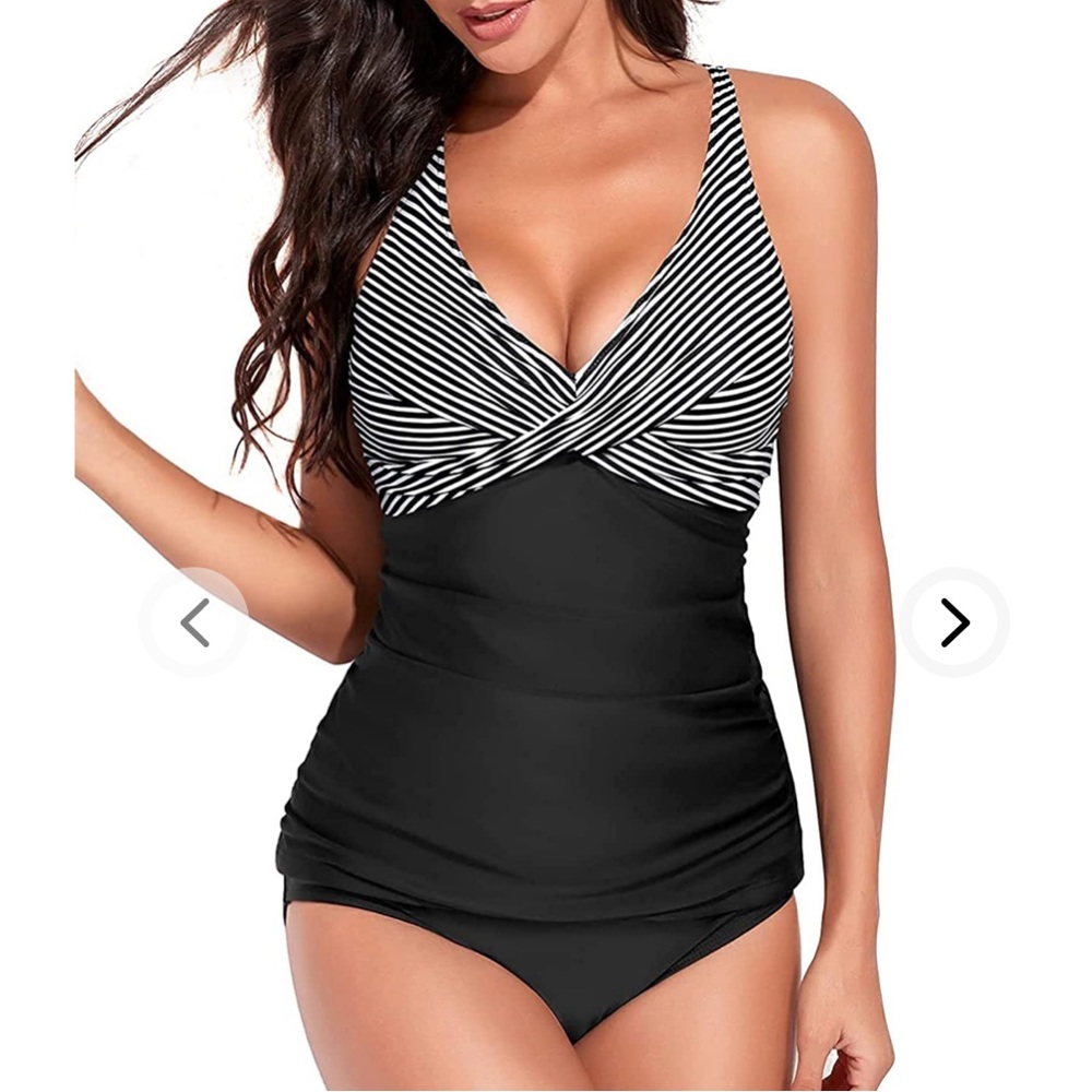 Yonique Tankini Swimsuits for Women Tummy Control tankini top